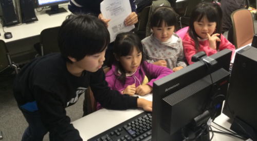 ラズベリーパイの設定後、マインクラフトで遊ぶキッズ